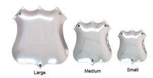 Alternative view of Side Shield Domed - Bright Silver