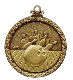 Antique tenpin bowling medal