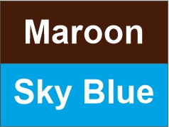 Maroon – Sky Blue