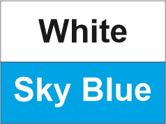 White – Sky Blue