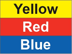 Yellow – Red – Blue