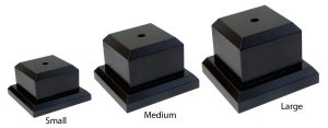 Alternative view of Satin Black Square Bases