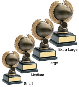 Alternative view of Rugby Ball & Wreath