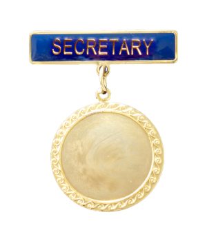 Blue Secretary Badge & Centre Holder