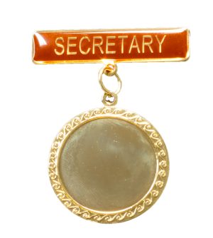 Red Secretary Badge & Centre Holder