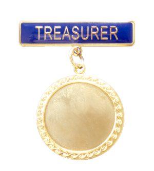 Blue Treasurer Badge & Centre Holder