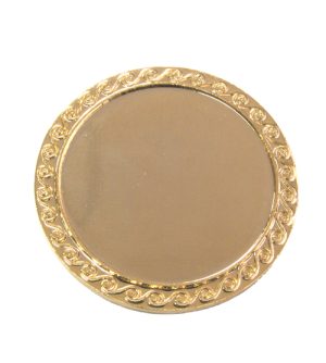 Decorative Round Badge - Gold