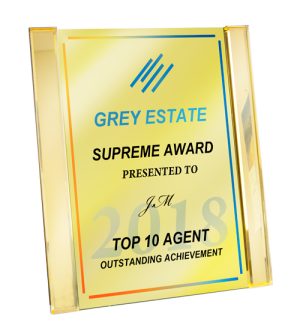 Night Lights Gold Plaque