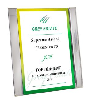 Night Lights Silver Plaque