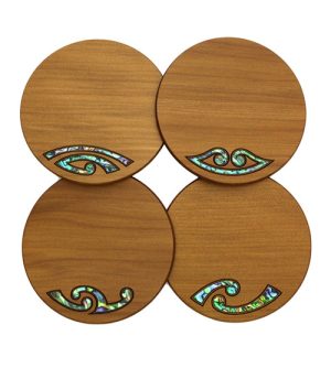 Kauri & Paua Coaster Set - Mixed