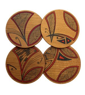 Kauri Coaster Set - Nikau Kauri