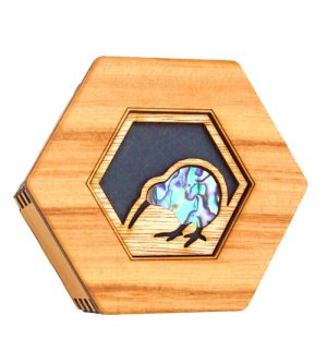 Hexagonal Box - Paua Kiwi