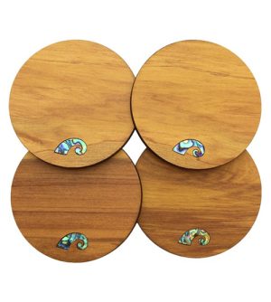 Rimu & Paua Coaster Set - Koru