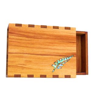 Business Card Box - Paua Fern
