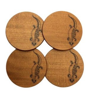 Kauri Coaster Set - Tuatara