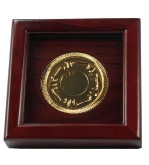 Wood Display Box With Medal