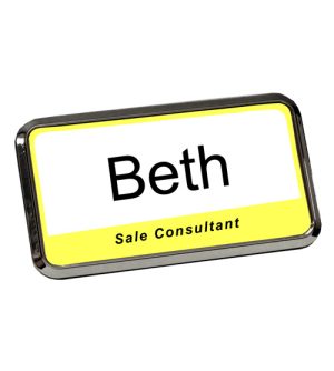Rounded Rectangle Badge – Large Black