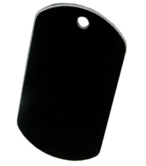 Blank Dog Tag - Black
