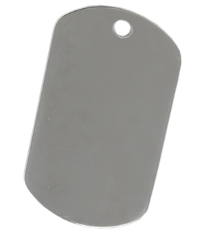Blank Dog Tag - Silver