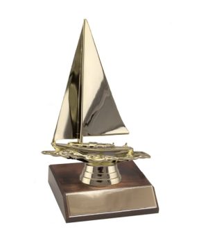 Bright Gold Sailboat & Base