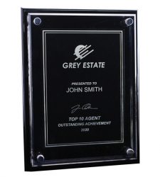Black & Silver Plate