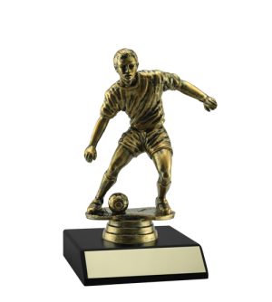 Antique Football Male Figurine & Base