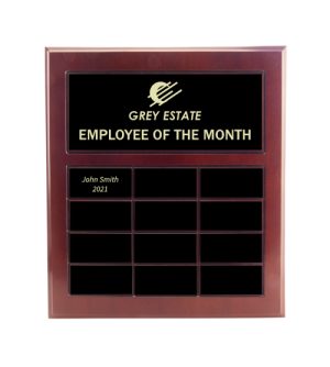 Alternative view of Perpetual Plaque for Achievement - 12 Plates