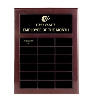 Alternative view of Perpetual Plaque for Achievement - 18 Plates