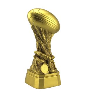 Alternative view of Gold Rugby Pedestal Award