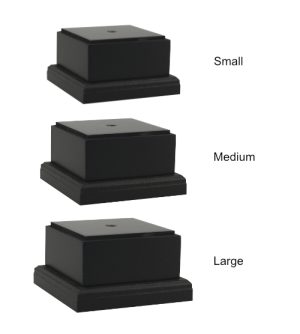 Alternative view of Wood Square Bases Black